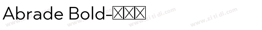 Abrade Bold字体转换